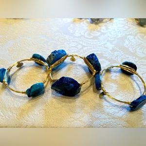 Blue Bourbon and Boweties Bangles. Standard size